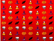 Bilde Ketten von mind. drei gleichen Halloweensymbolen. Nur so kommst du zu Punkte, je l&auml;nger die Kette, desto h&ouml;her deine Punktewert. Schaffst du den Highscore
