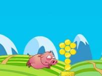 Pink Running Pig