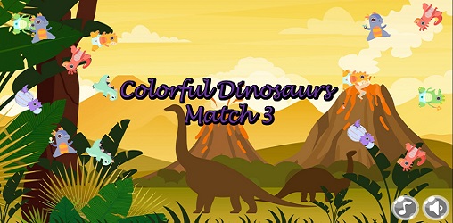 Colorful Dinosaurs Match 3