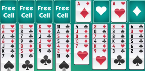 FreeCell - Spielesite FreeCell